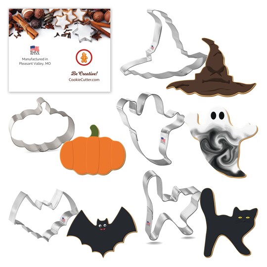 Adicloz Pack of 10 Halloween Cookie Cutters Set Stainless Adicloz Pack of 10 Halloween Cookie Cutters Set Stainless